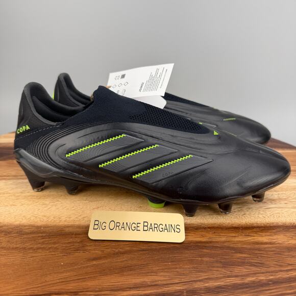 Adidas Copa Pure 3 Elite Laceless FG Men\'s 7.5 Black Soccer Cleats JS0652 New